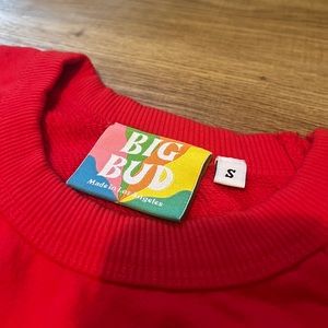 Big Bud Press Heavyweight CrewNeck Sweater Mustang Red Small Chicago Exclusive